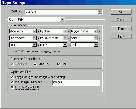    Output Settings