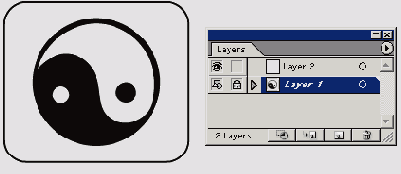 Шаблонное изображение и его место на палитре Layers