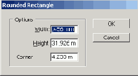 Окно свойств Rounded Rectangle
