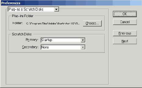 Окно Preferences/Plugins&Scratch Disks